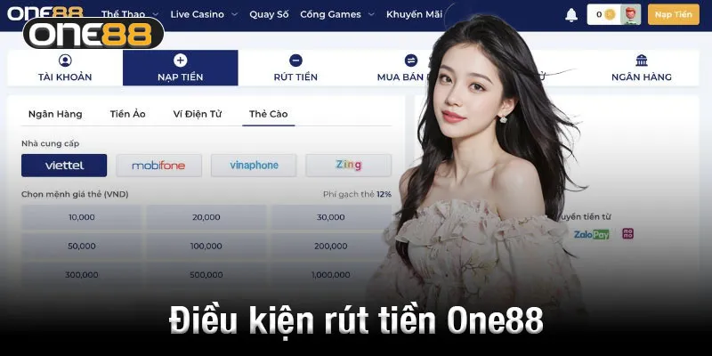 Điều kiện rút tiền One88 giúp tránh quá tải hệ thống