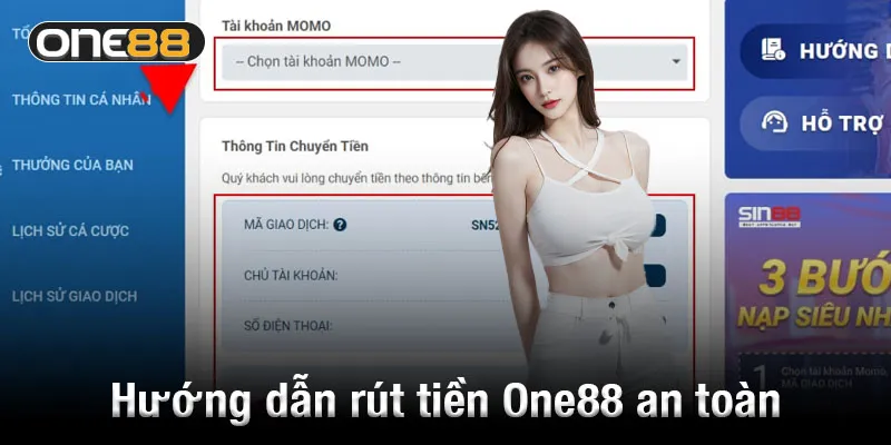 Hướng dẫn các bước rút tiền One88 an toàn